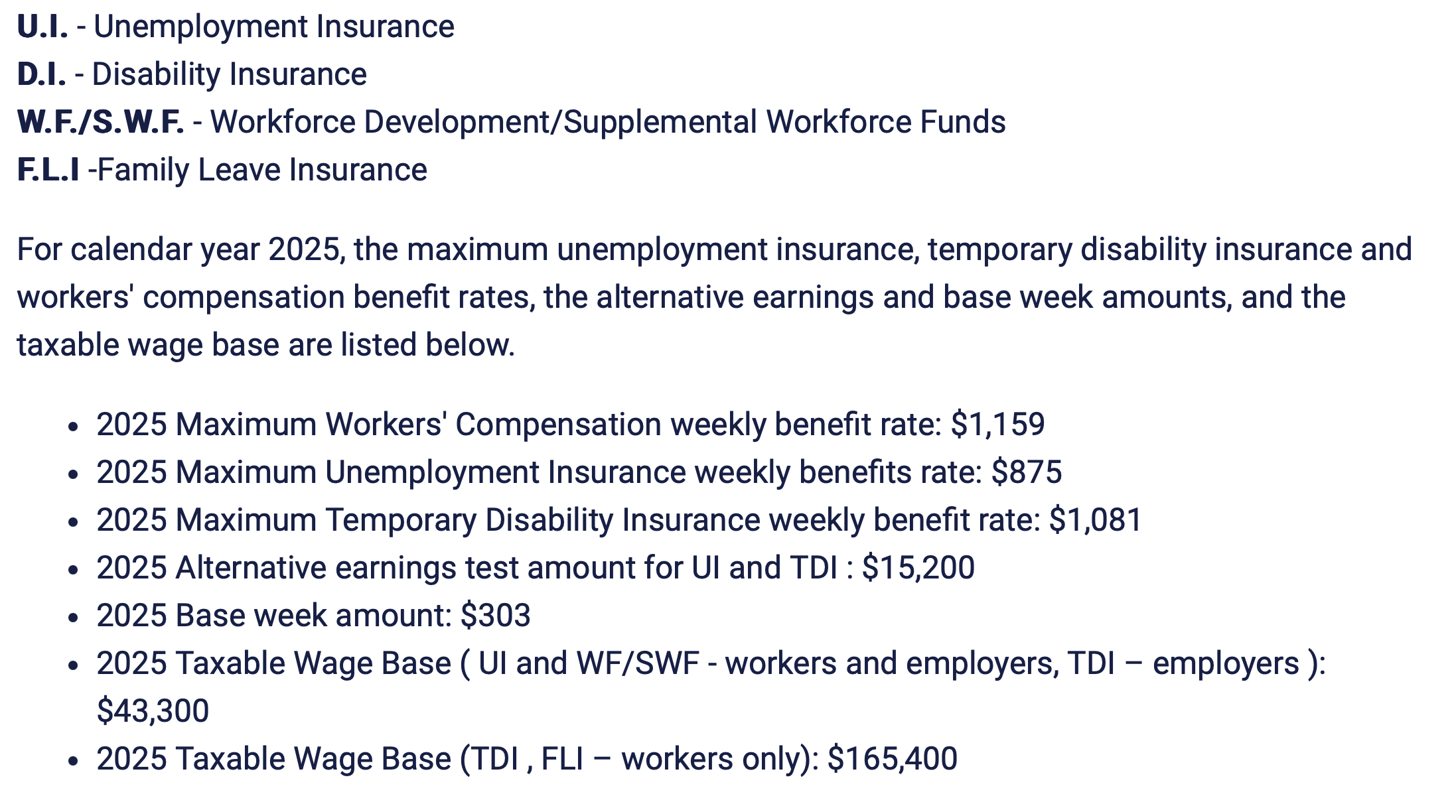 NJ Workers' Compensation Rates 2025